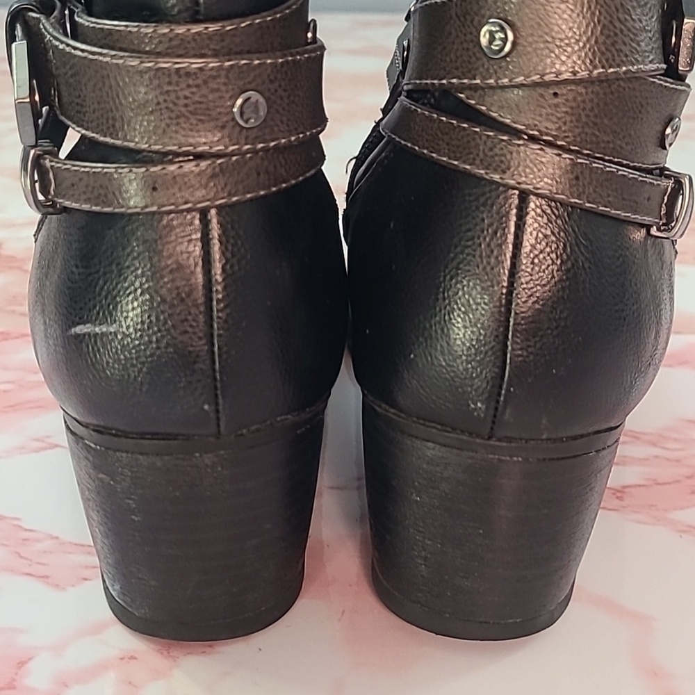 GUC White Mountain Black Ankle Boots Sz 8.5M - Picture 6 of 11